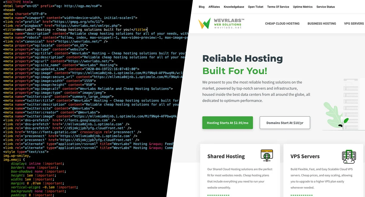 What is a domain name - HTML vs output